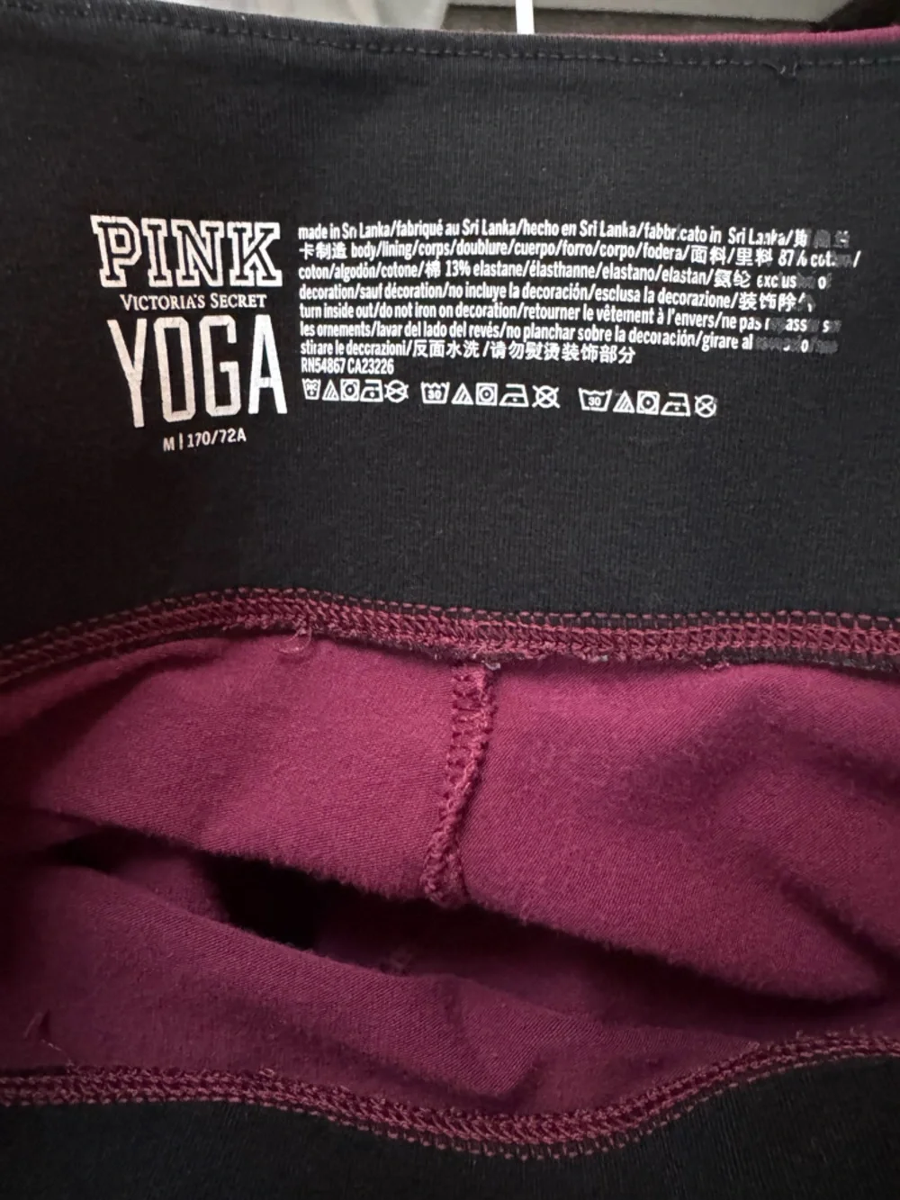 PINK Burgundy Leggings